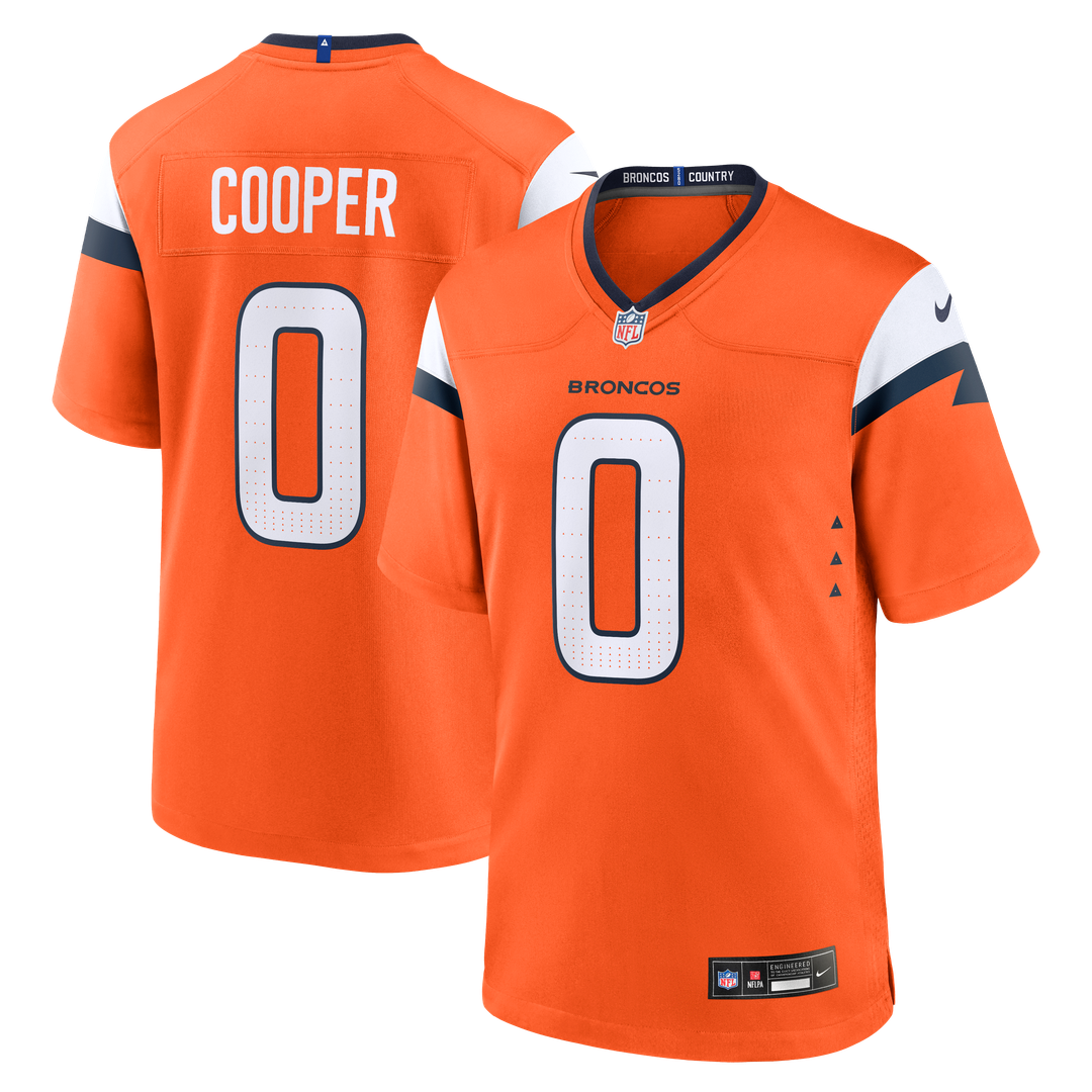 Denver Broncos Jonathon Cooper Nike Orange Team Game Jersey product image 1, provided for visual reference and product