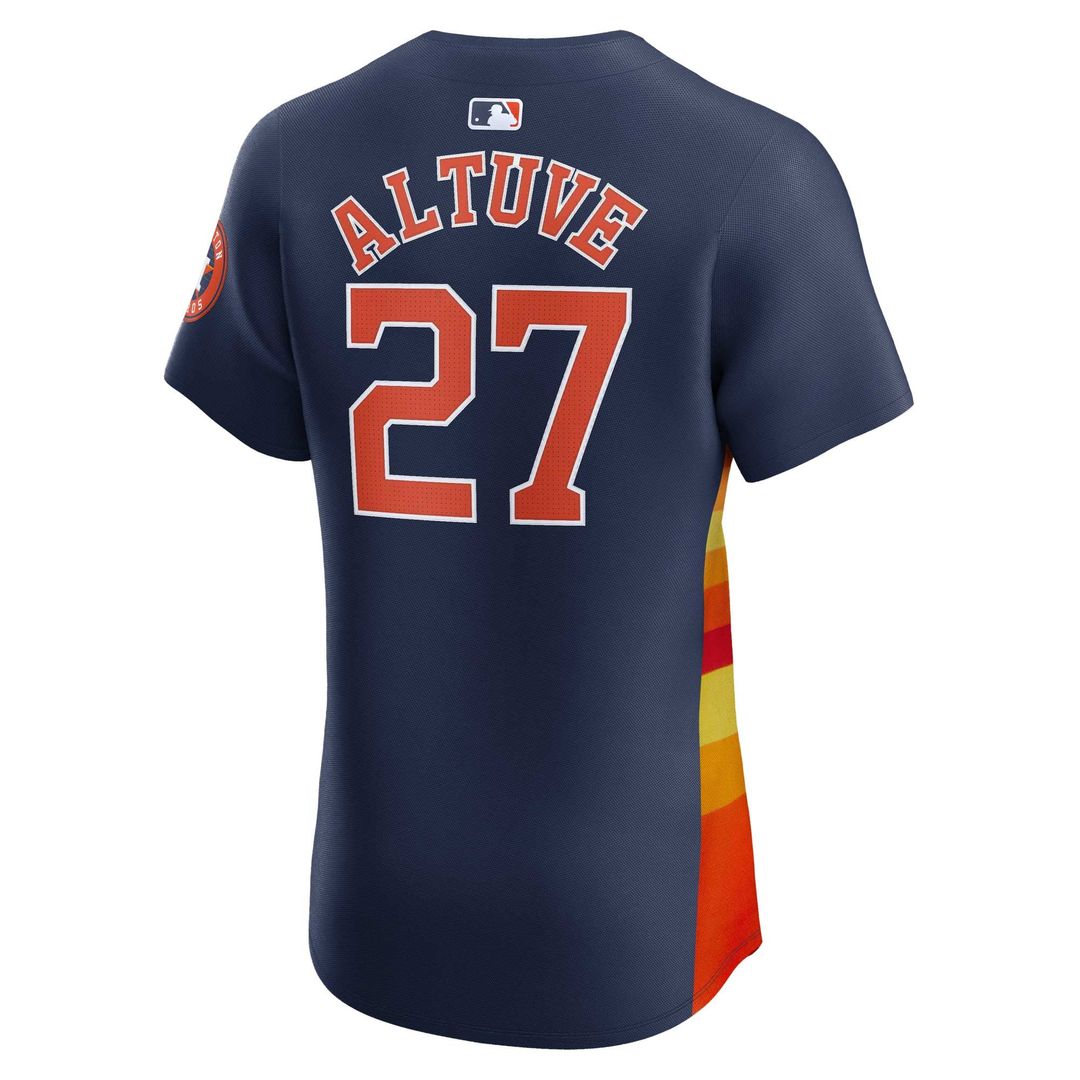 Houston Astros Jose Altuve Nike Navy Alternate Elite Player Jersey product image 3, provided for visual reference and