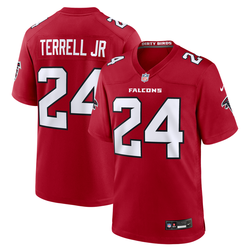 Atlanta Falcons A.J. Terrell Nike Red Game Jersey product image 8, provided for visual reference and product detail review
