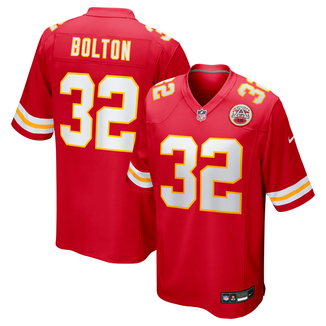 Kansas City Chiefs Nick Bolton Nike Red Game Jersey product image 1, provided for visual reference and product detail review