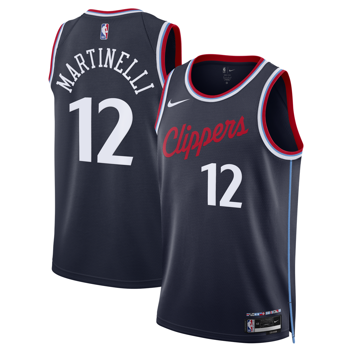Los Angeles Clippers Nike Replica Icon Edition Swingman Jersey - Navy - Nick Martinelli - Unisex product image 1, provided