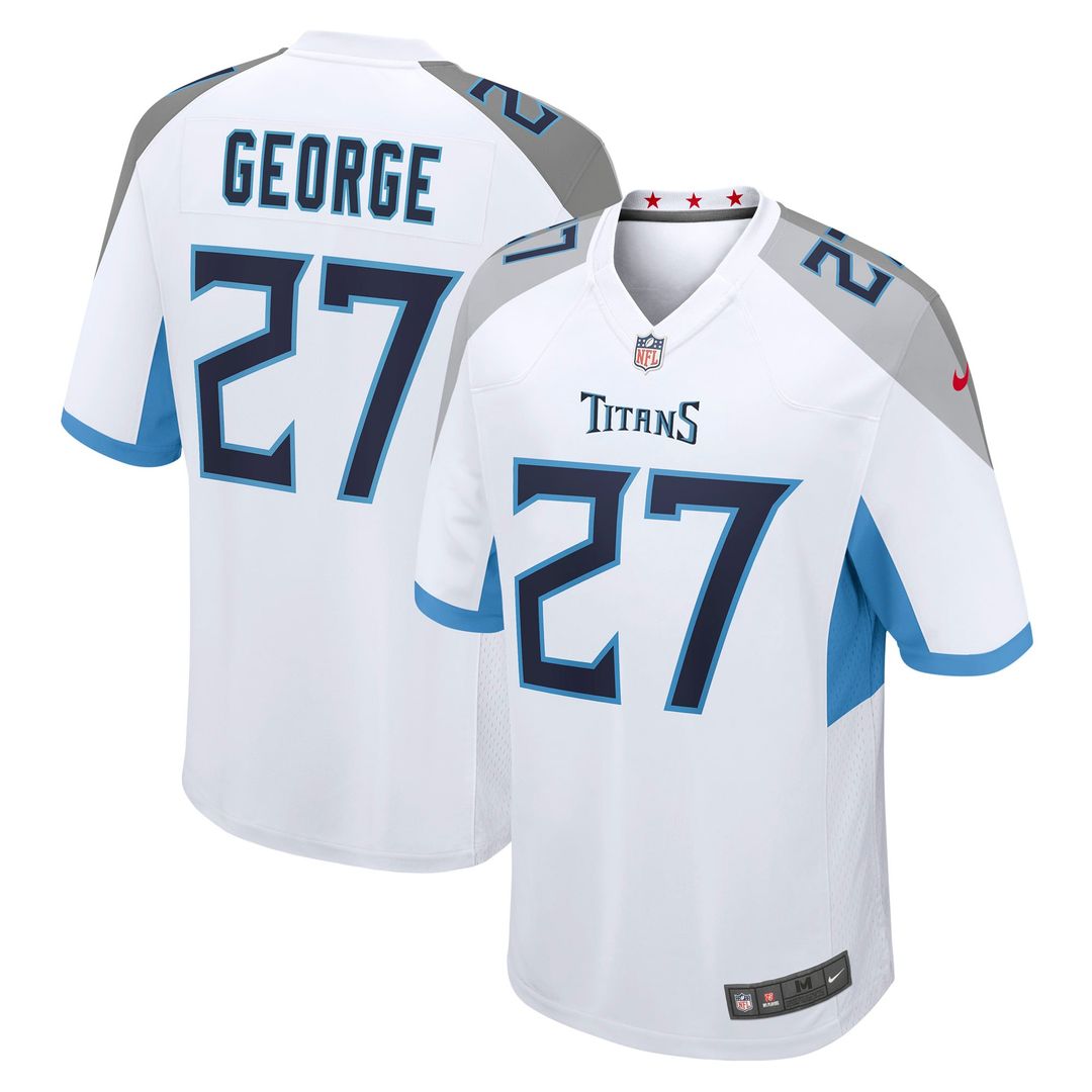Tennessee Titans Eddie George Nike White Retired Player Game Jersey product image 1, provided for visual reference and