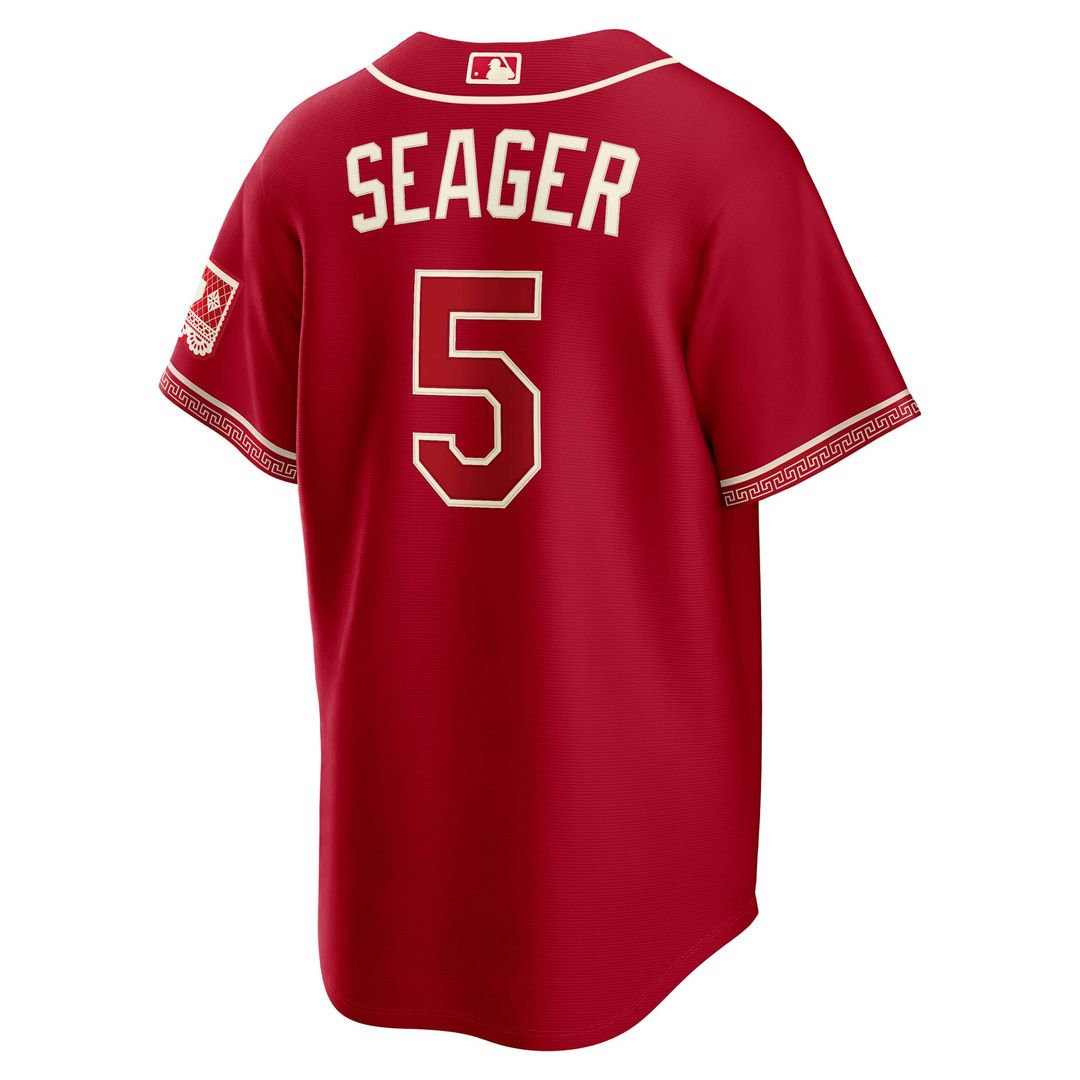 Texas Rangers Corey Seager Nike Red 2026 City Connect Stadium Jersey product image 3, provided for visual reference and