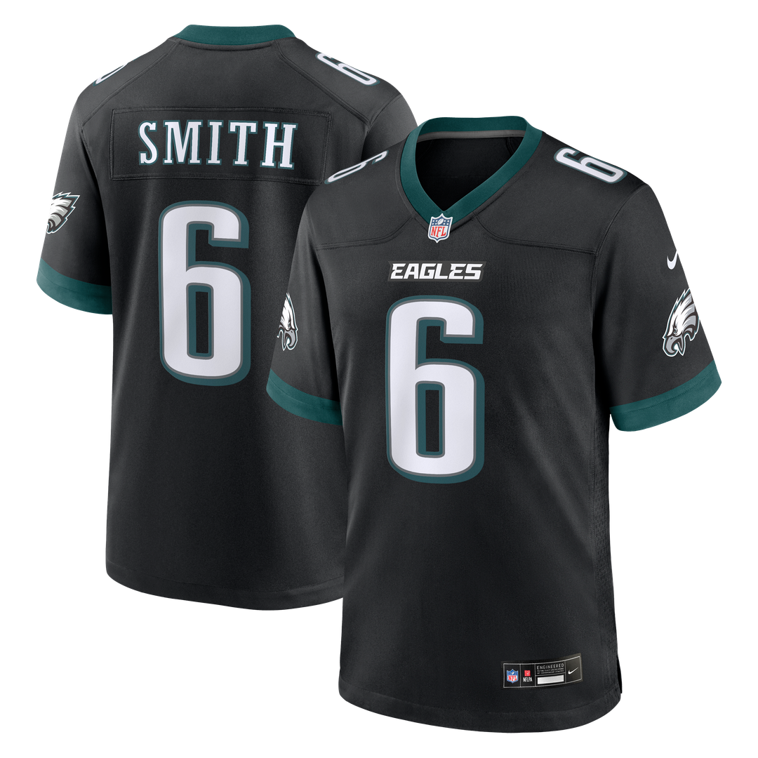 Philadelphia Eagles DeVonta Smith Nike Black Alternate Game Jersey product image 1, provided for visual reference and