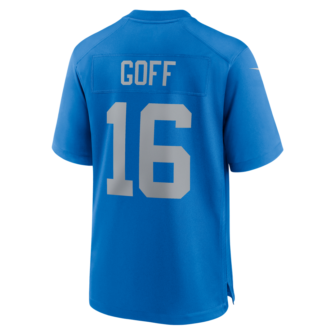 Detroit Lions Jared Goff Nike Blue Alternate Game Jersey product image 7, provided for visual reference and product detail