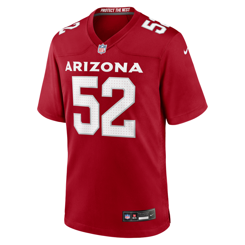 Arizona Cardinals Jordan Burch Nike Cardinal Team Game Jersey product image 2, provided for visual reference and product