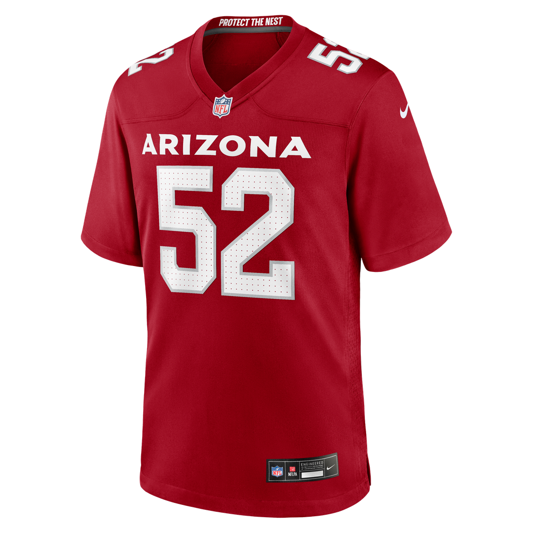 Arizona Cardinals Jordan Burch Nike Cardinal Team Game Jersey product image 2, provided for visual reference and product
