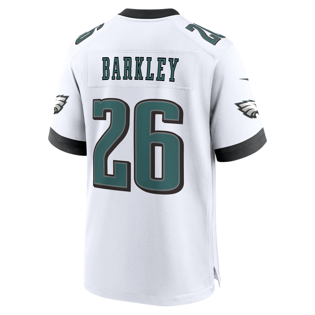 Philadelphia Eagles Saquon Barkley Nike White Game Jersey product image 7, provided for visual reference and product detail