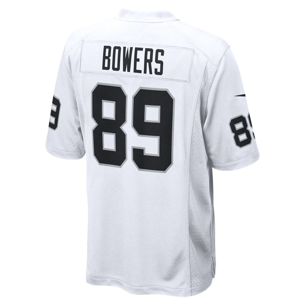 Las Vegas Raiders Brock Bowers Nike White Game Jersey product image 3, provided for visual reference and product detail
