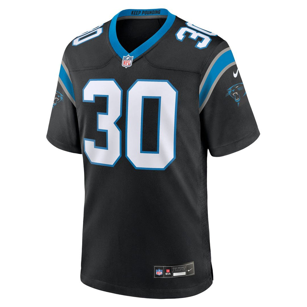 Carolina Panthers Chuba Hubbard Nike Black Team Game Jersey product image 2, provided for visual reference and product
