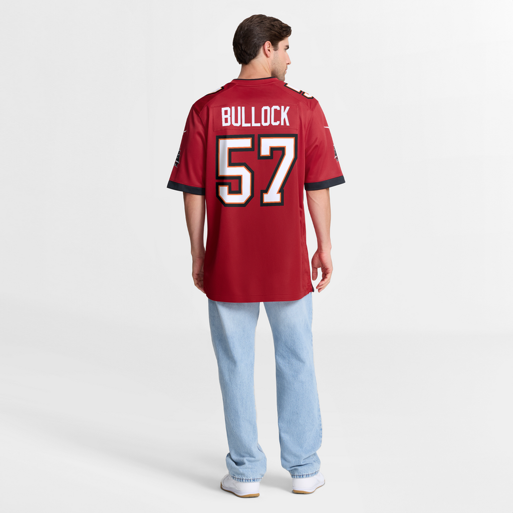 Tampa Bay Buccaneers John Bullock Nike Red Team Game Jersey product image 8, provided for visual reference and product