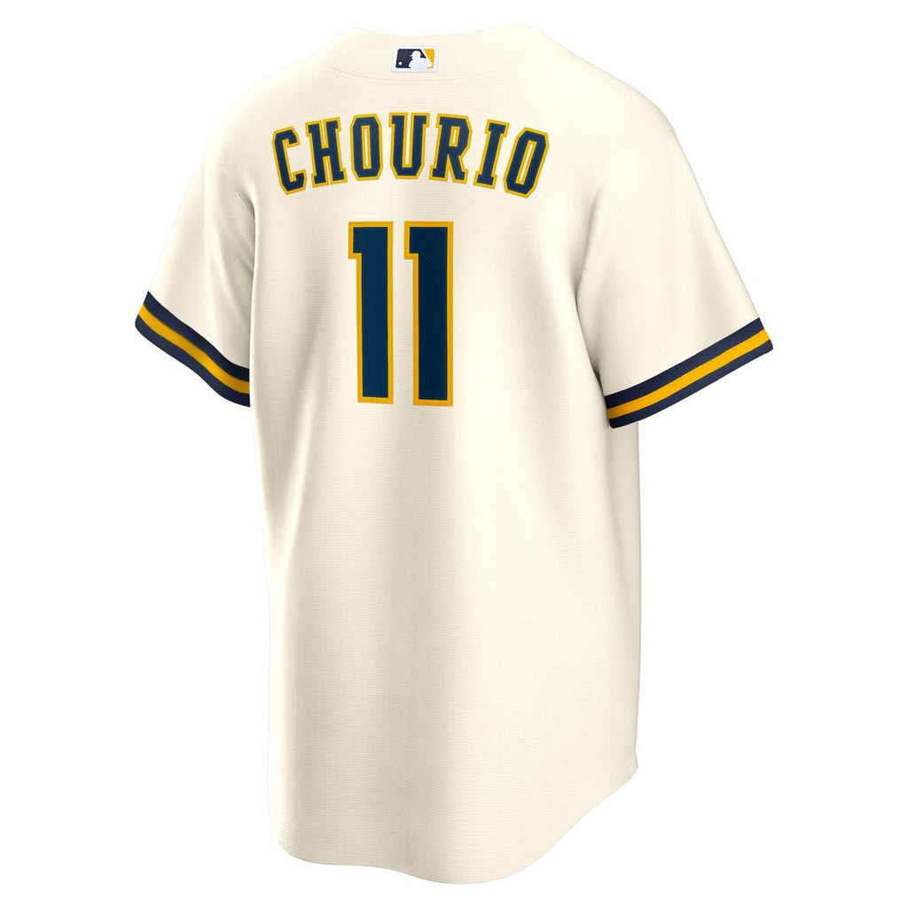Milwaukee Brewers Jackson Chourio Nike Cream Home Replica Jersey product image 3, provided for visual reference and product