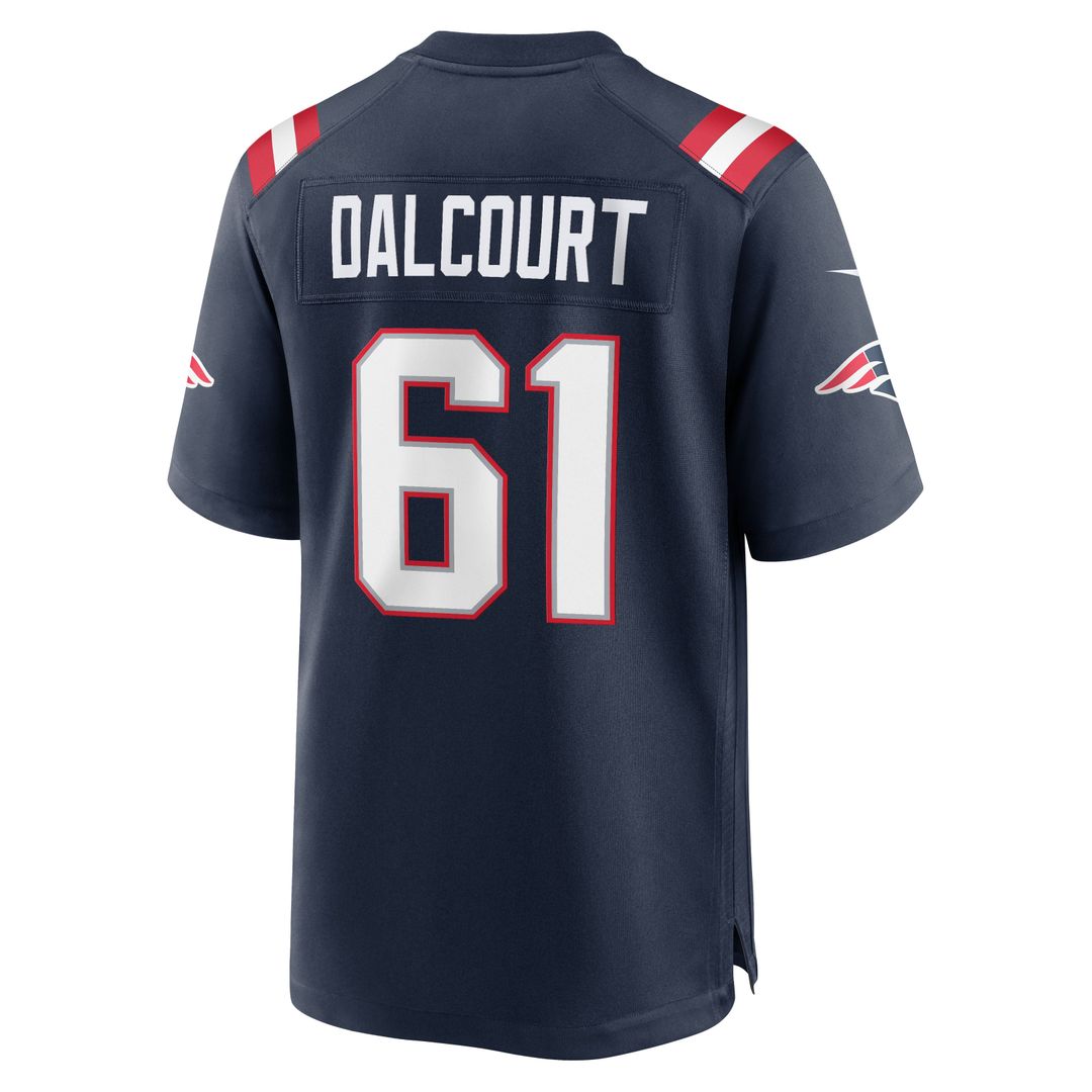 New England Patriots Darrian Dalcourt Nike Navy Team Game Jersey product image 5, provided for visual reference and product