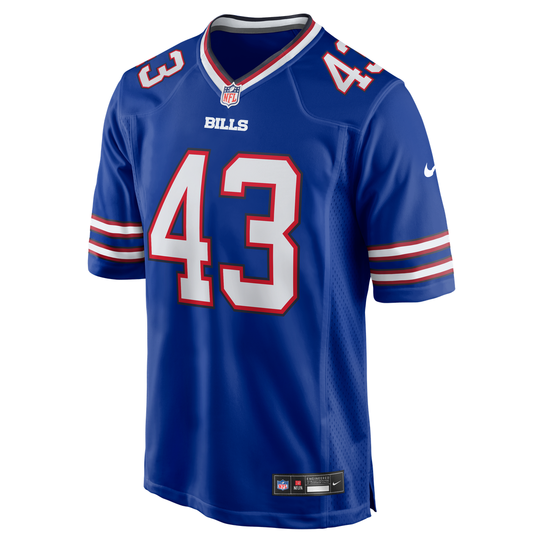 Buffalo Bills Dorian Strong Nike Royal Team Game Jersey product image 2, provided for visual reference and product detail