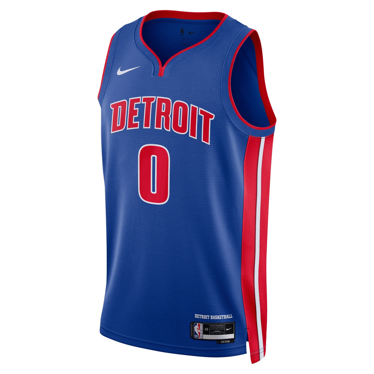 Detroit Pistons Nike Icon Edition Swingman Jersey - Blue - Jalen Duren - Unisex product image 2, provided for visual