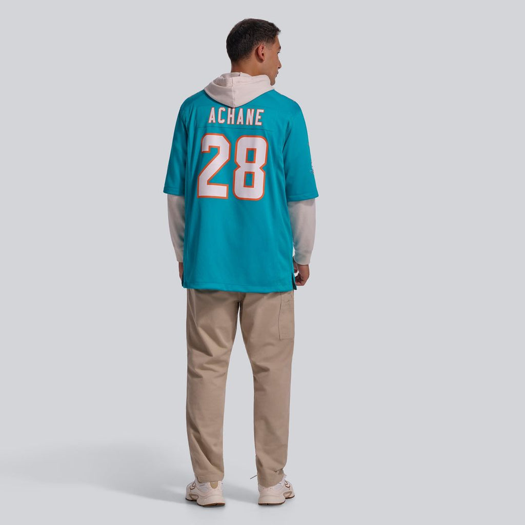 Miami Dolphins De'Von Achane Nike Aqua Player Game Jersey product image 5, provided for visual reference and product detail