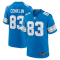 Detroit Lions Tyler Conklin Nike Blue Team Game Jersey product image 1, provided for visual reference and product detail