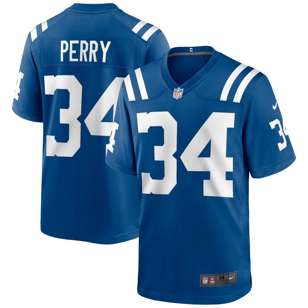 Indianapolis Colts Joe Perry Nike Royal Game Retired Player Jersey product image 1, provided for visual reference and