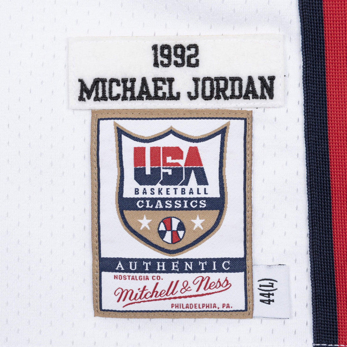 USA Basketball Mitchell & Ness Authentic Jersey Michael Jordan 1992 product image 4, provided for visual reference and