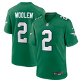 Philadelphia Eagles Tariq Woolen Nike Kelly Green Alternate Game Jersey product image 1, provided for visual reference and
