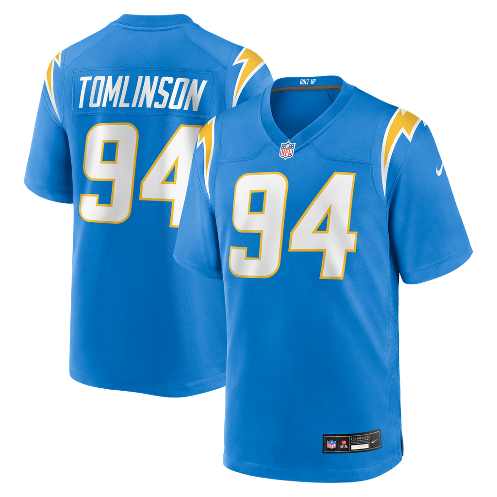 Los Angeles Chargers Dalvin Tomlinson Nike Powder Blue Team Game Jersey product image 1, provided for visual reference and