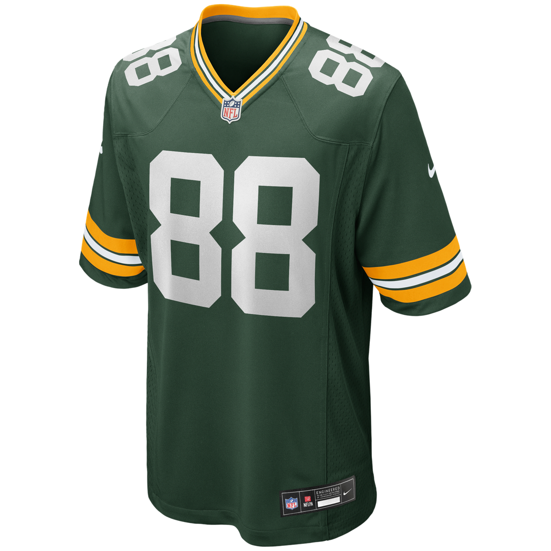 Green Bay Packers Jermichael Finley Nike Green Game Retired Player Jersey product image 2, provided for visual reference and