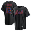 New York Mets Francisco Lindor Nike Black Alternate Replica Jersey product image 1, provided for visual reference and