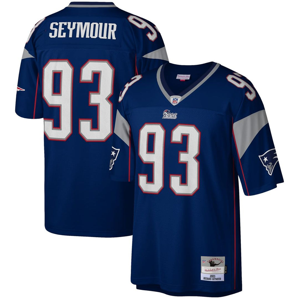 New England Patriots Richard Seymour Mitchell & Ness Navy Legacy Replica Jersey product image 1, provided for visual