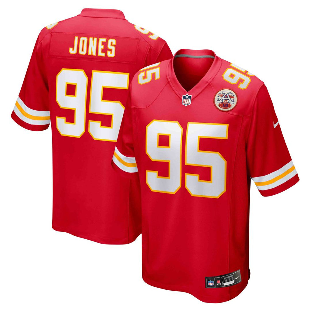 Kansas City Chiefs Chris Jones Nike Red Game Jersey product image 1, provided for visual reference and product detail review