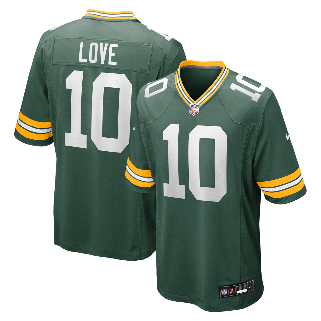 Green Bay Packers Jordan Love Nike Green Player Game Jersey product image 14, provided for visual reference and product