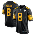 Pittsburgh Steelers Aaron Rodgers Nike Black Alternate Game Jersey product image 1, provided for visual reference and