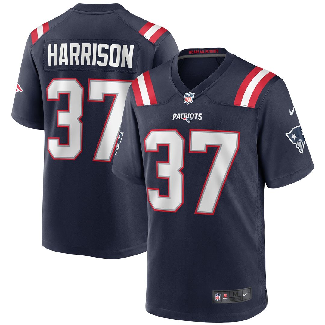 New England Patriots Rodney Harrison Nike Navy Game Retired Player Jersey product image 1, provided for visual reference and