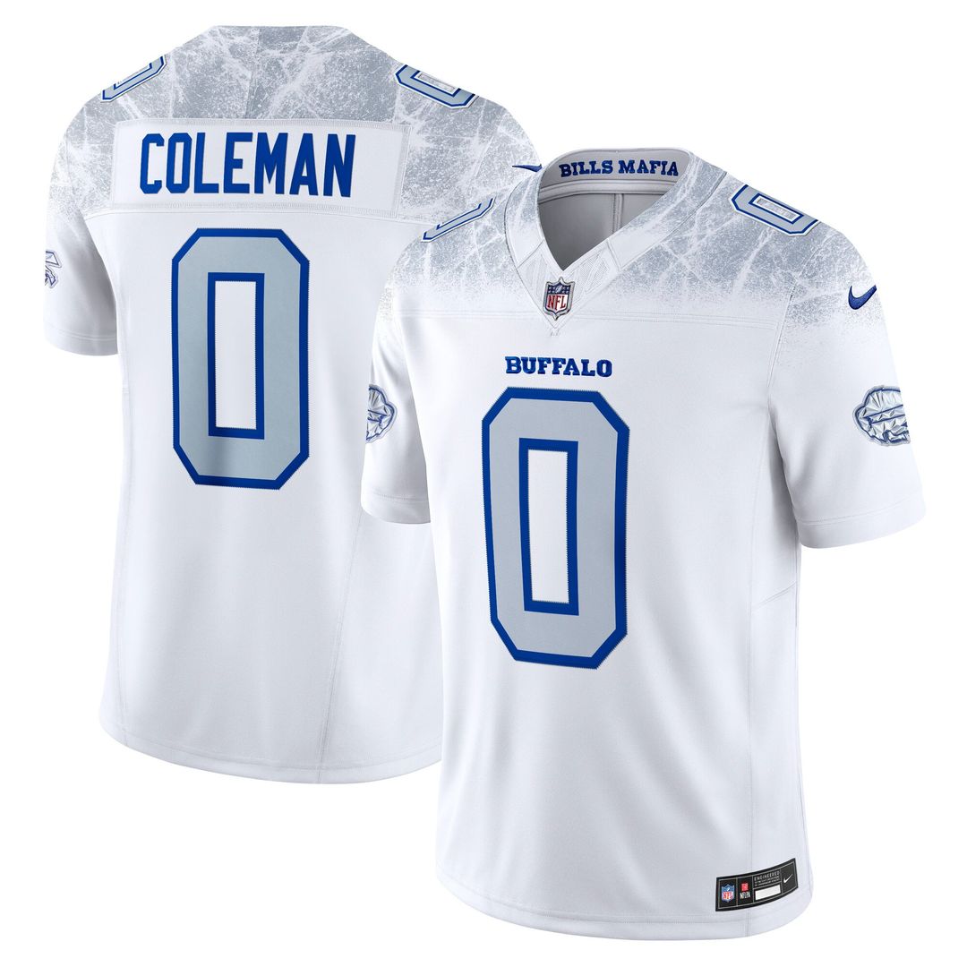Buffalo Bills Keon Coleman Nike White Rivalries Collection Stitched Limited Jersey product image 1, provided for visual