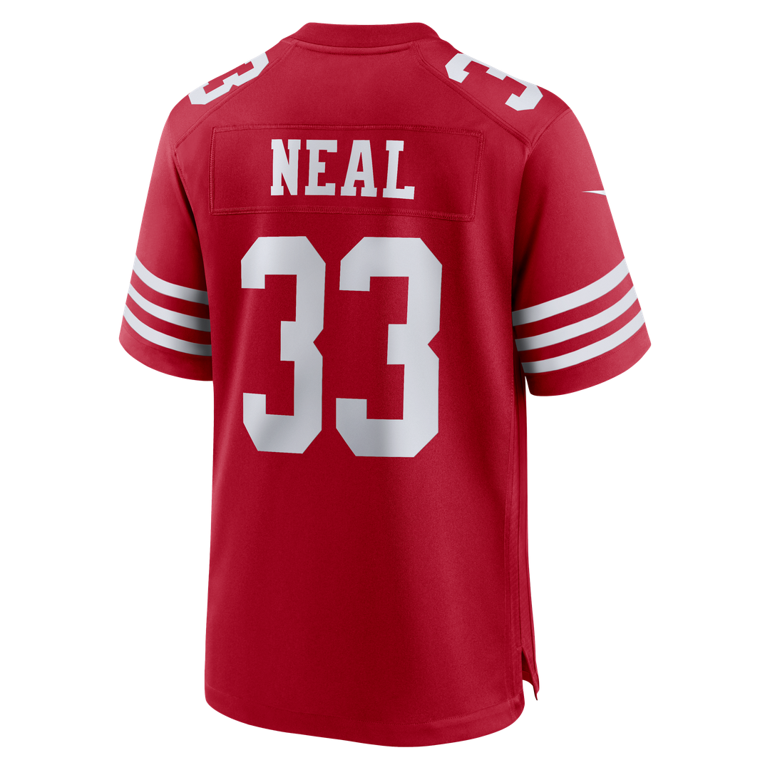 San Francisco 49ers Siran Neal Nike Scarlet Team Game Jersey product image 3, provided for visual reference and product