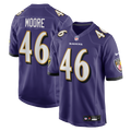 Baltimore Ravens Nick Moore Nike Purple Game Jersey product image 1, provided for visual reference and product detail review