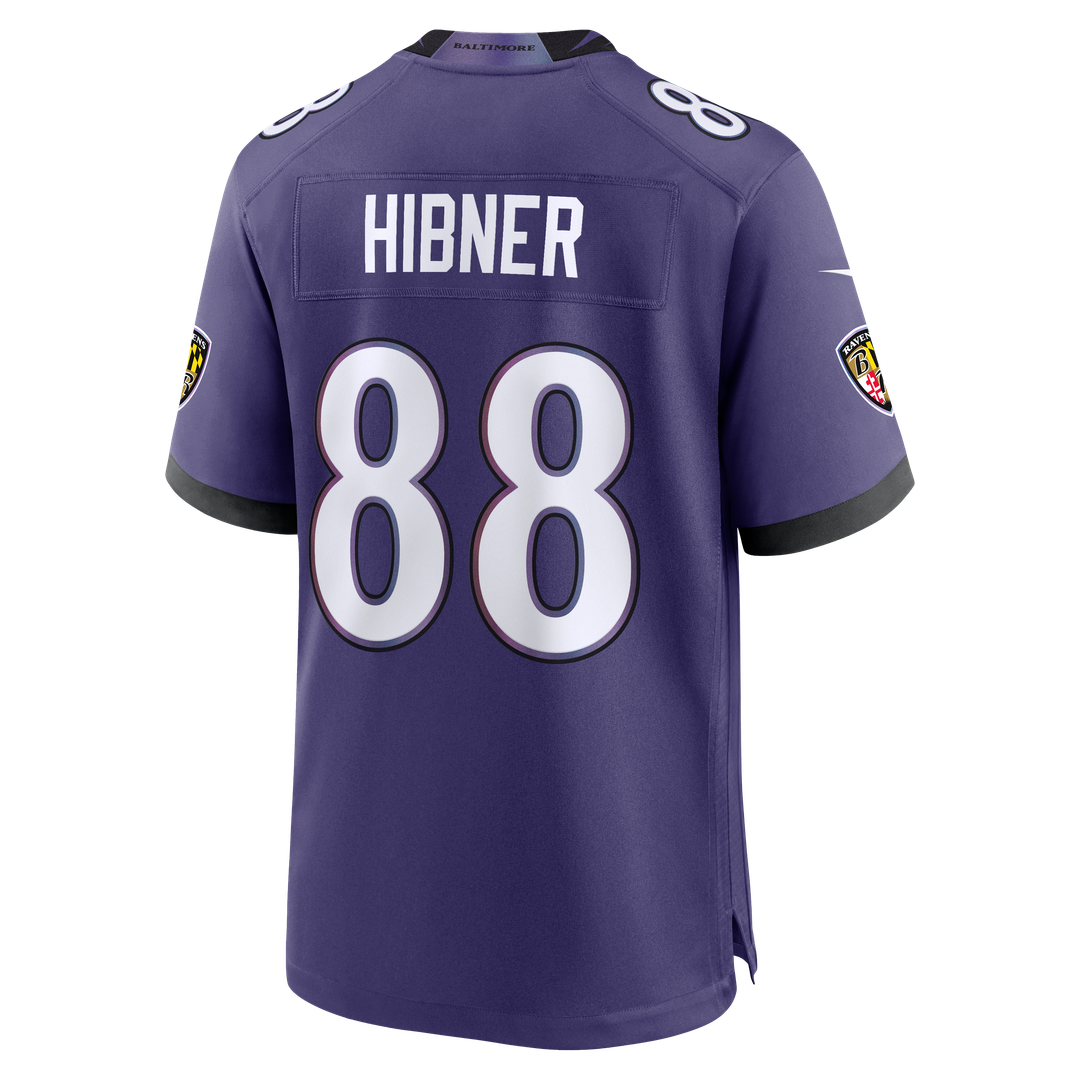 Baltimore Ravens Matthew Hibner Nike Purple Team Game Jersey product image 3, provided for visual reference and product