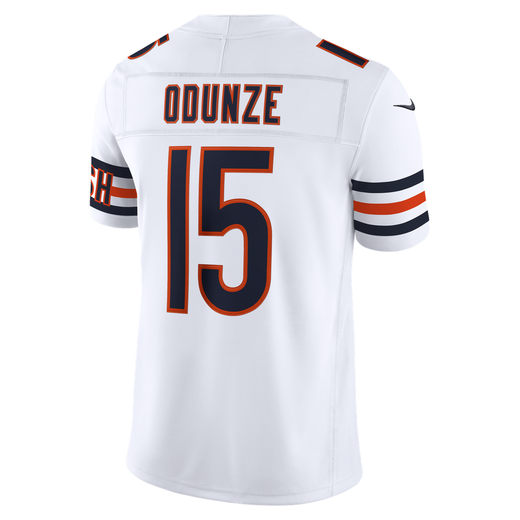 Chicago Bears Rome Odunze Nike White Vapor F.U.S.E. Stitched Limited Jersey product image 3, provided for visual reference