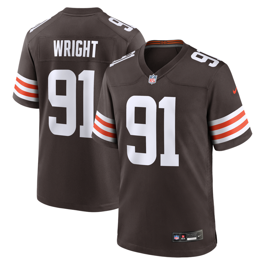 Cleveland Browns Alex Wright Nike Brown Team Game Jersey product image 1, provided for visual reference and product detail