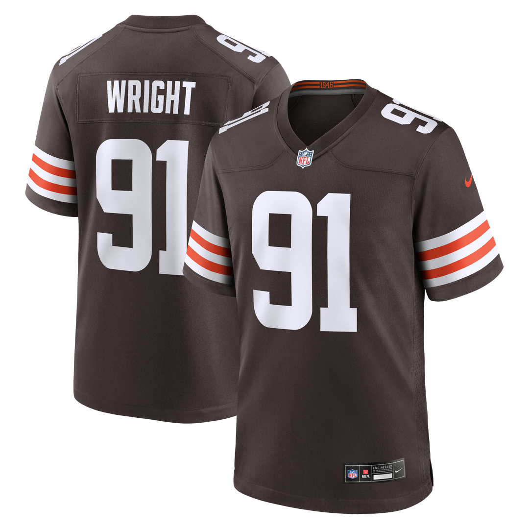 Cleveland Browns Alex Wright Nike Brown Team Game Jersey product image 1, provided for visual reference and product detail