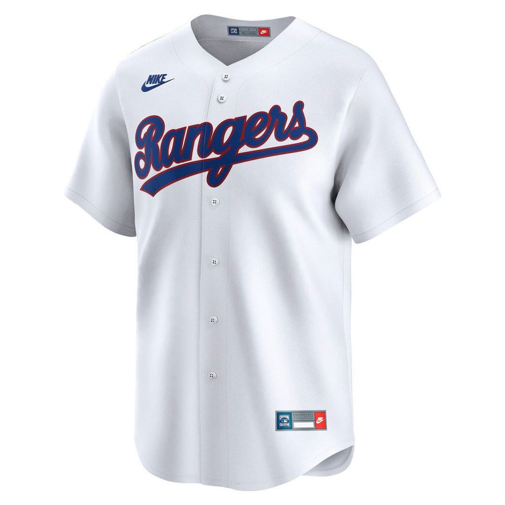 Texas Rangers Nike White Cooperstown Collection Limited Jersey product image 2, provided for visual reference and product