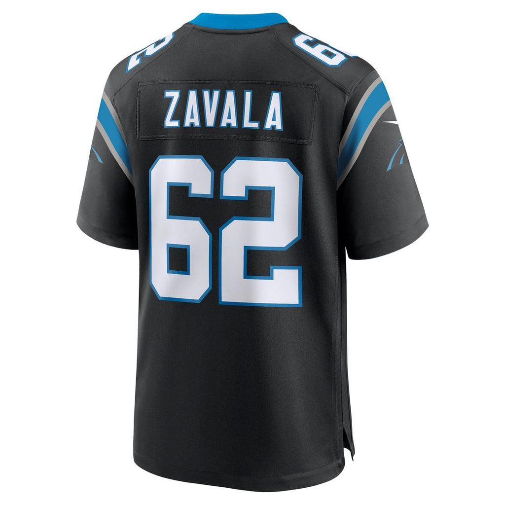 Carolina Panthers Chandler Zavala Nike Black Game Jersey product image 3, provided for visual reference and product detail