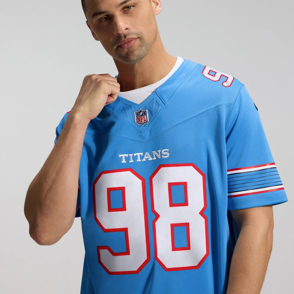 Tennessee Titans Jeffery Simmons Nike Light Blue Team Vapor F.U.S.E. Stitched Limited Jersey product image 22, provided for