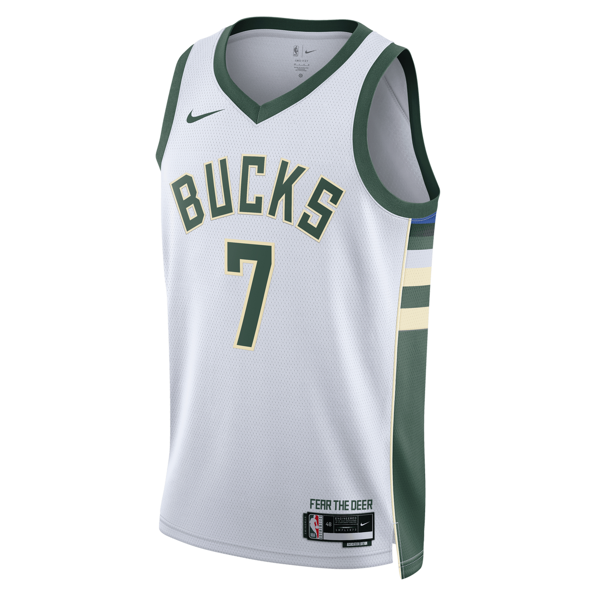 Milwaukee Bucks Nike Association Edition Swingman Jersey - White - Kevin Porter Jr. - Unisex product image 3, provided for