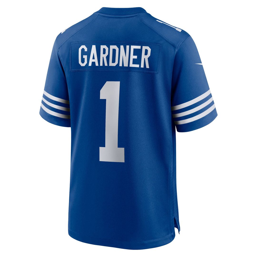 Indianapolis Colts Ahmad Sauce Gardner Nike Royal Alternate Game Jersey product image 3, provided for visual reference and