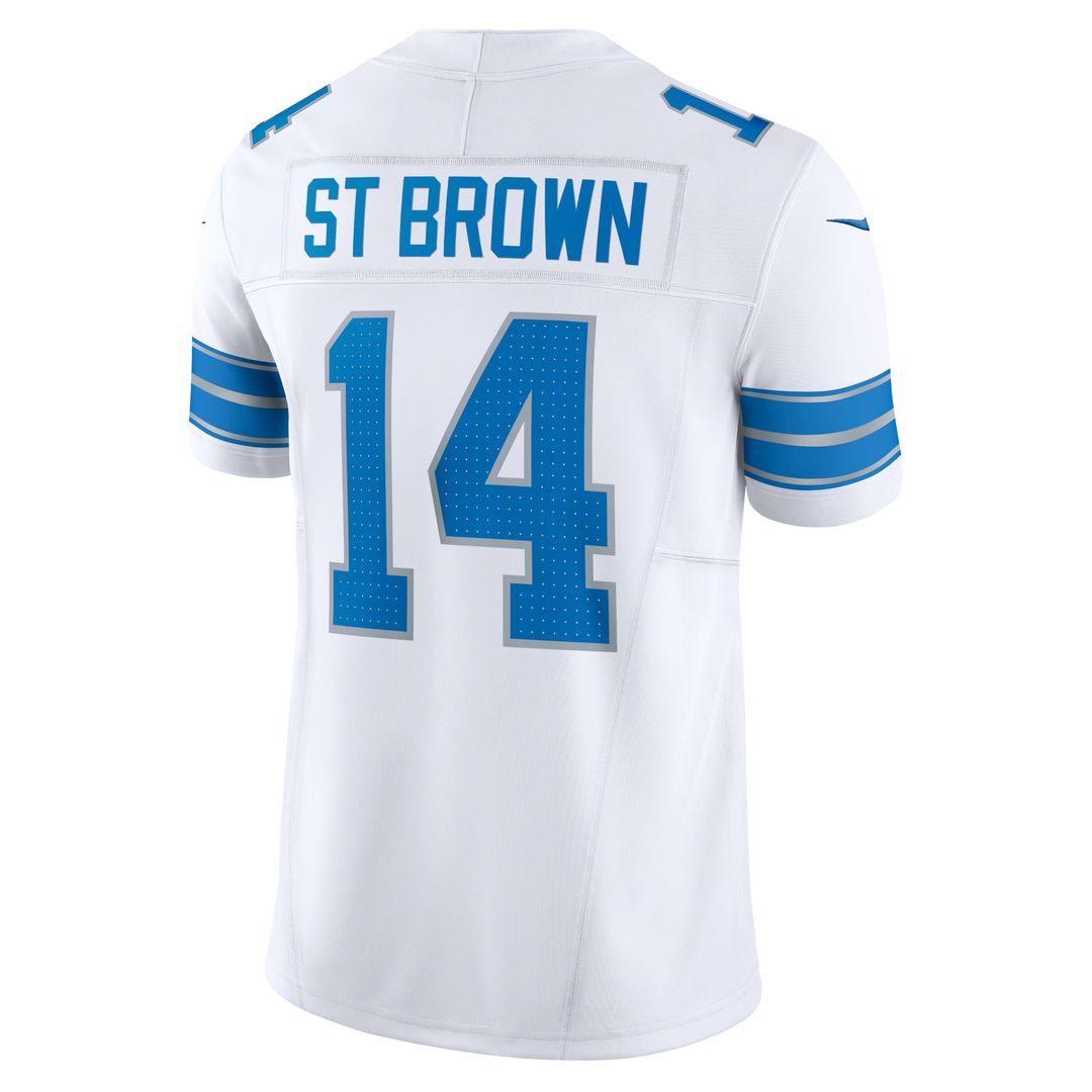Detroit Lions Amon-Ra St. Brown Nike Blue Vapor F.U.S.E. Limited Jersey product image 9, provided for visual reference and