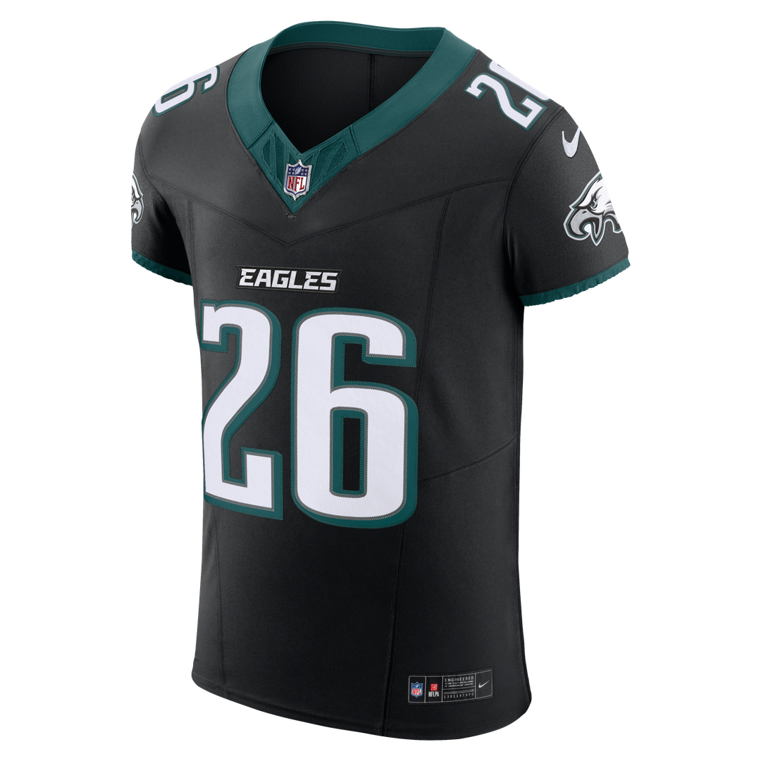 Philadelphia Eagles Saquon Barkley Nike Black Alternate Vapor F.U.S.E. Elite Jersey product image 2, provided for visual