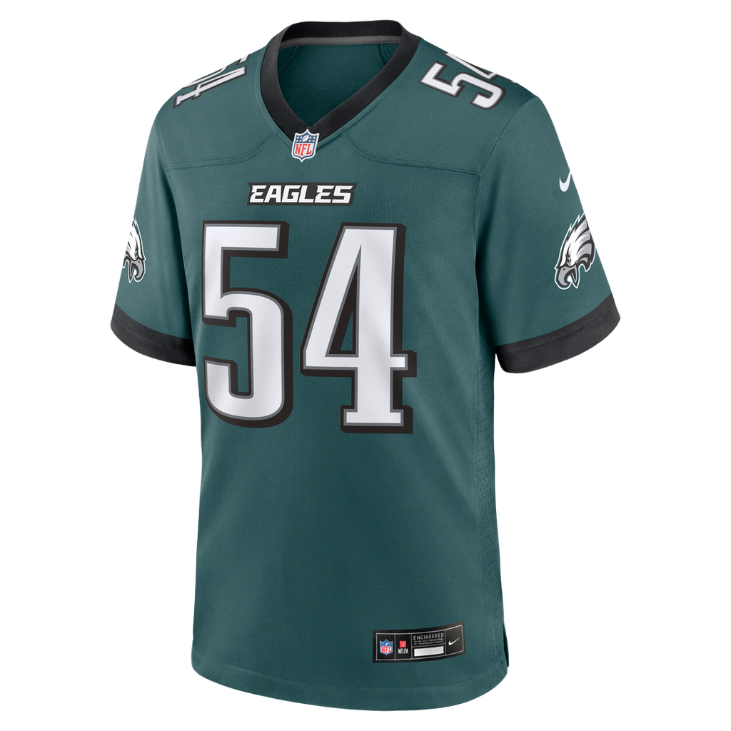 Philadelphia Eagles Jeremiah Trotter Jr. Nike Midnight Green Team Game Jersey product image 2, provided for visual reference