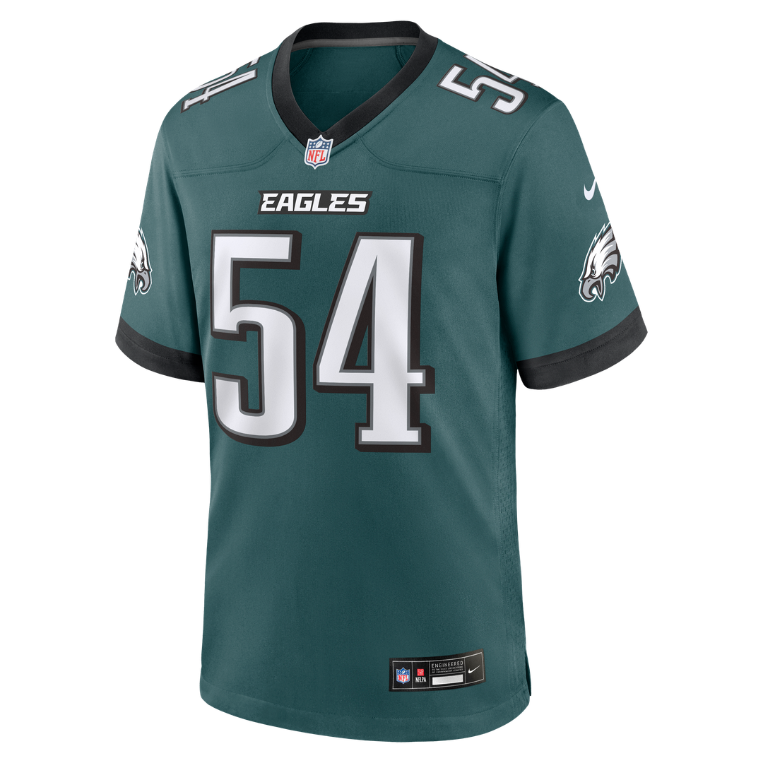 Philadelphia Eagles Jeremiah Trotter Jr. Nike Midnight Green Team Game Jersey product image 2, provided for visual reference