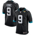 Jacksonville Jaguars Logan Cooke Nike Black Game Jersey product image 1, provided for visual reference and product detail
