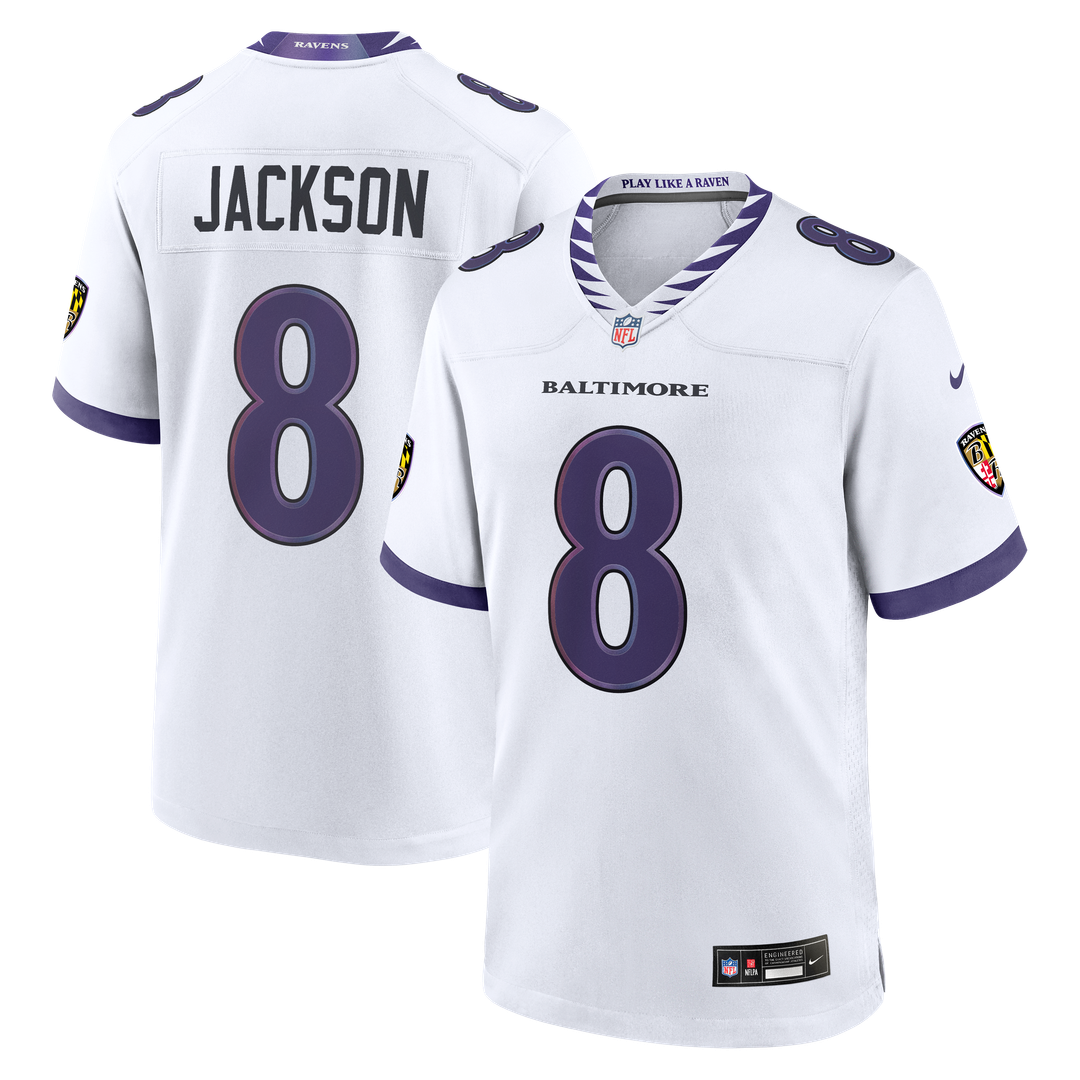 Baltimore Ravens Lamar Jackson Nike Black Alternate Game Jersey product image 10, provided for visual reference and product